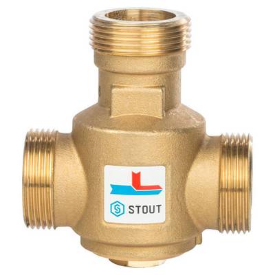 Антиконденсационный смесительный клапан НАР 1 1/4" Kvs=9 м³/час Stout SVM-0030
