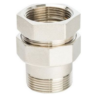 Американка латунная наружная/наружная резьба под конус никелированная Stout