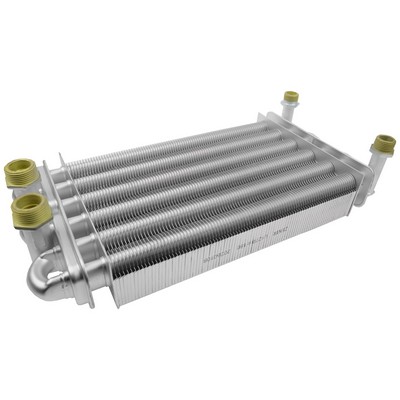 Теплообменник битермический для котлов Ariston, Neva lux, Biasi, Electrolux 998619