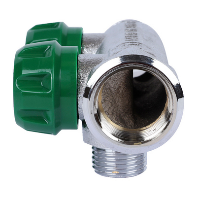 Коллектор Stout 3/4"х1/2" с регулирующими вентилями и плоским уплотнением, Хром