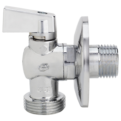 Кран шаровой для сантехнических приборов наружная/наружная резьба НН 1/2" угловой флажок Хром FIV 7700С025