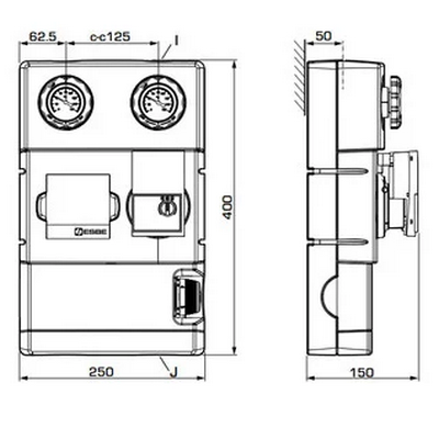 Насосная группа Ду25 с термостатическим смесителем, с насосом Wilo Para 15-130/7 Elsen SmartBox 3.5 EFG25.33