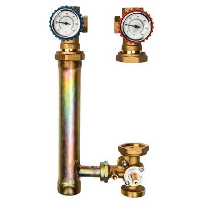 Насосная группа с 3-ходовым приводным смесителем Ду25 в теплоизоляции (без насоса) Stout SDG-0003-002501