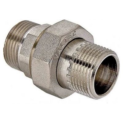 Американка латунная наружная/наружная резьба под конус с прокладкой O-ring никелированная Stout