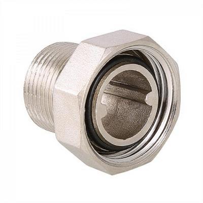 Полусгон с НАКИДНОЙ ГАЙКОЙ внутренняя/НАРУЖНАЯ резьба ВН 1/2"х1/2" с прокладкой O-RING никелированный Valtec  VTr.015.N.04