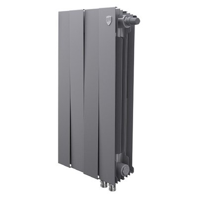 Радиаторы Royal Thermo PianoForte 500 Silver Satin VDR биметаллические, серебристые нижнее правое подключение