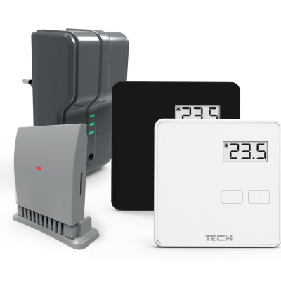 Терморегулятор беспроводной двухпозиционный ST-294v2 непрограммируемый Tech серия 5/10, с датчиком влажности