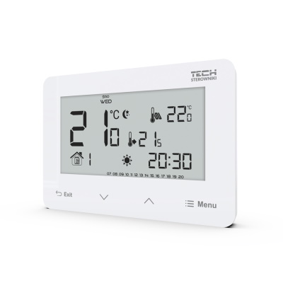 Терморегулятор проводной двухпозиционный программируемый ST-293v3 Tech серия 5/10, с датчиком  влажности