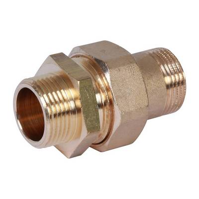 Американка латунная наружная/наружная резьба под конус с прокладкой O-ring Stout