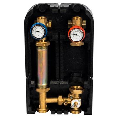 Насосная группа с 3-ходовым приводным смесителем Ду25 в теплоизоляции (без насоса) Stout SDG-0007-002501