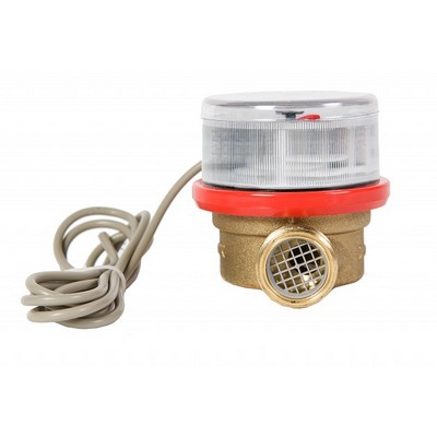 Счётчик для горячей и холодной воды 1/2" импульсный 80 мм со сгонами Декаст ВСКМ-15 02-15-254