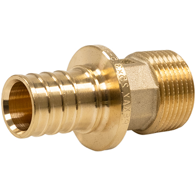 Переходник с наружной резьбой для труб из сшитого полиэтилена Рехау Rautitan MX DZR латунь