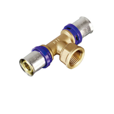 Тройник с внутренней резьбой ВР Ø20х1/2"х20 пресс для металлопластиковых труб Tim F-T2002F