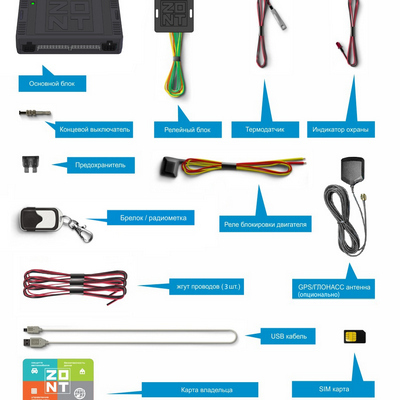 Сигнализация автомобильная спутниковая ZONT ZTC-700N ML00005470