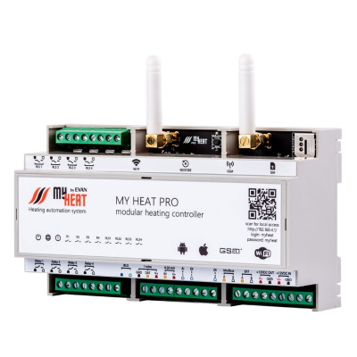 Контроллер для котлов, бойлера косв. нагр., насосов, смесит. узлов, 2-х и 3-хход. клап. PRO MyHeat