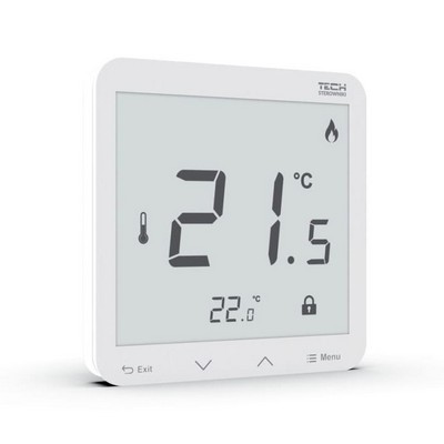 Беспроводной комнатный регулятор ST-R-8pz PLUS программируемый Tech  серия 4/8/9/X , с датчиком  влажности