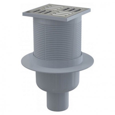 Трап-Сифон вертикальный Alcaplast Ø50 мм решётка 105х105 мм для тёплых полов APV32