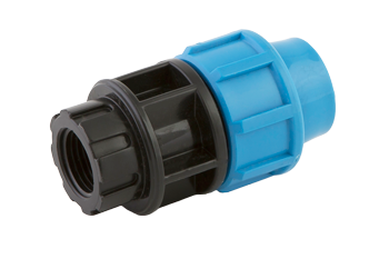 Соединение обжимное пластиковое для труб ПНД с внутренней резьбой Джилекс