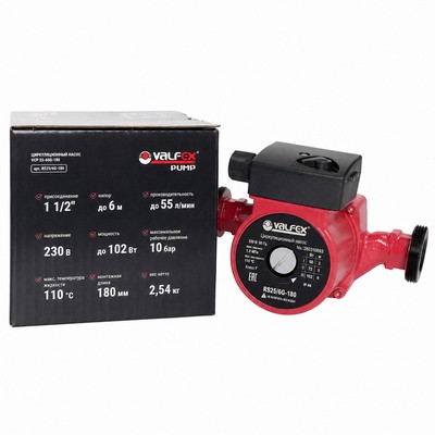 Насос циркуляционный для отопления Valfex VCP 25-60G 180 мм RS25/6G-180