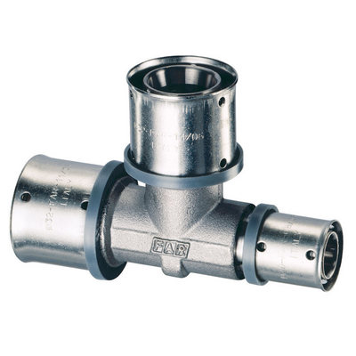 Тройник перех. 20x26x16 пресс Никель FAR