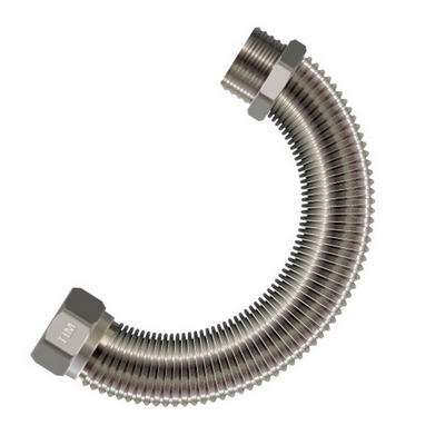 Подводка растягивающаяся 1" для воды гайка-штуцер 100-195 мм Tim C-H100-044MF