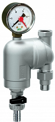 Фильтр промывной FAR 1/2" для ГОРЯЧЕЙ воды с манометром, поворотное соединение FA 39A6 12100