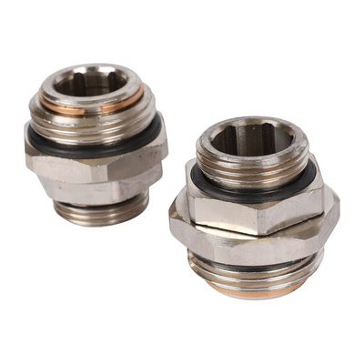 Смесительный узел для тёплого пола 30-60 °С (без насоса), латунь никелированная Stout SDG-0120-001000