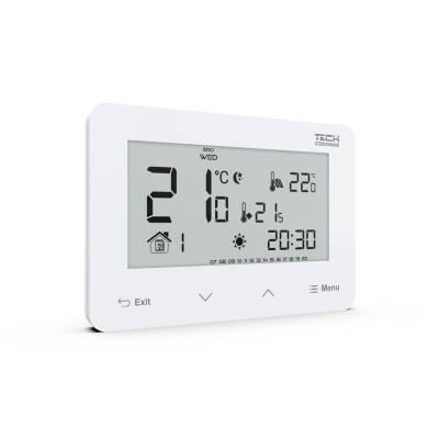 Терморегулятор беспроводной двухпоз. ST-293v2 белый програм. Tech серия 5/10 встр. датчик