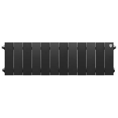 Радиатор отопления Royal Thermo PianoForte 200 Noir Sable (Чёрный) 10 секций биметаллический боковое подключение НС-1346001