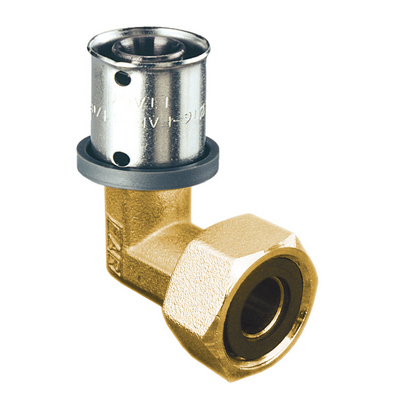 Угол комб. НГ 26x1" пресс Латунь FAR