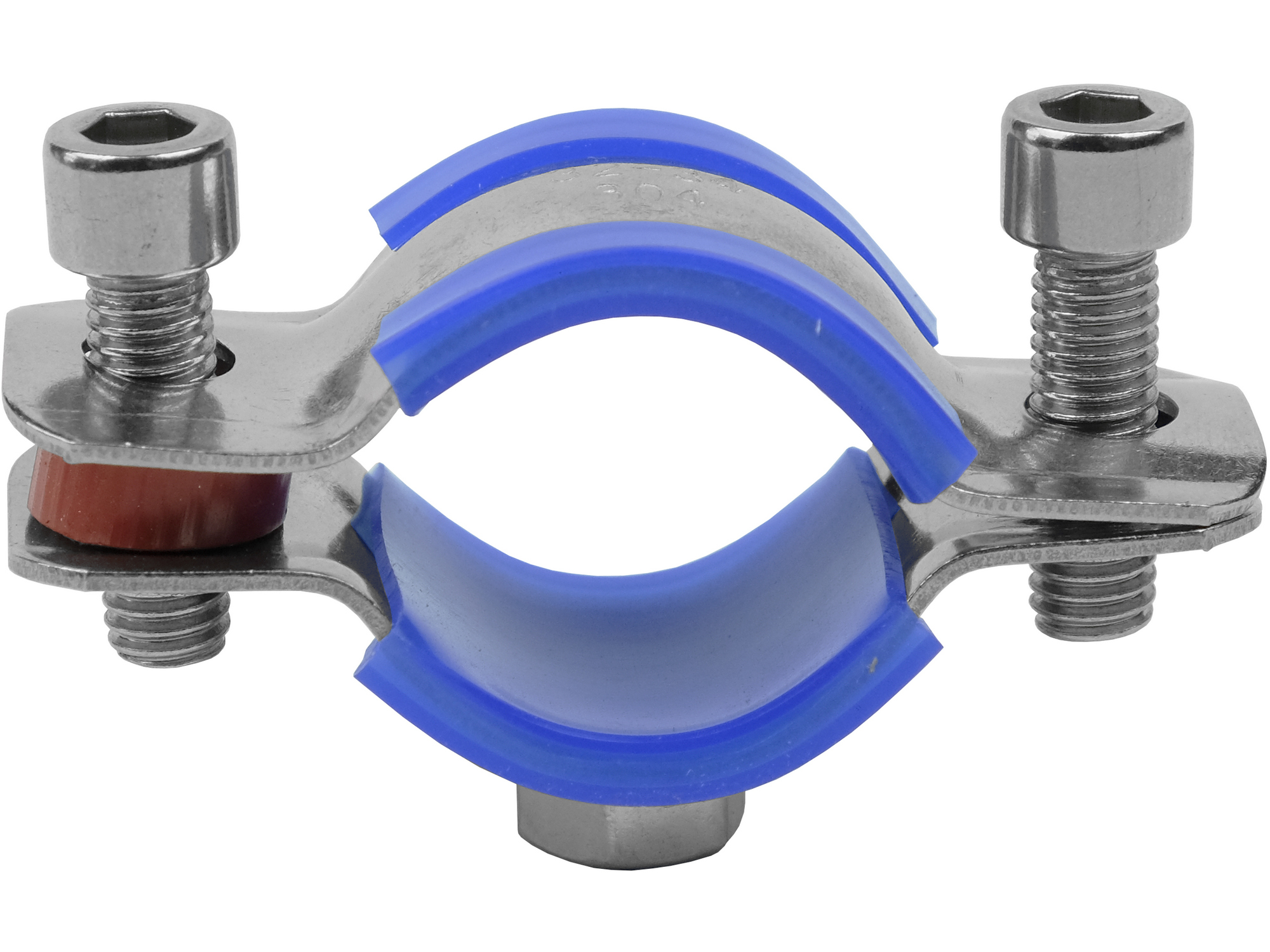 Хомут трубный Ø25-27 мм нержавеющая сталь с уплотнением