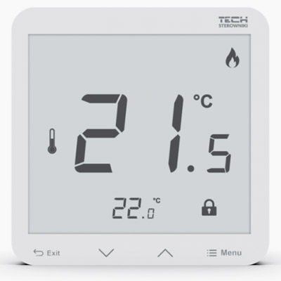 Терморегулятор беспроводной комнатный c датчиком влажности ST-R-8 PLUS Tech программируемый серия 4/8/9/X