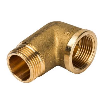 Угол латунный внутренняя/наружная резьба Stout