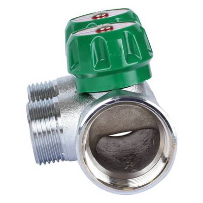 Коллектор Stout 1"х3/4" ЕК с регулирующими вентилями, Хром