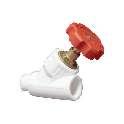Вентиль полипропиленовый внутренний/наружный косой Valfex белый