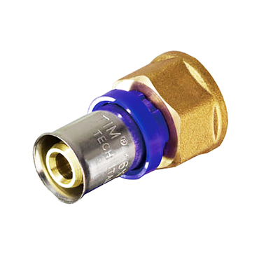 Соединение с внутренней резьбой ВР Ø20х1/2" пресс для металлопластиковых труб Tim F-S2002F