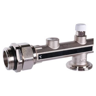 Смесительный узел для тёплого пола 30-60 °C (без насоса) с термостатическим клапаном, латунь никелированная Stout SDG-0120-007000