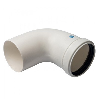 Отвод дымохода конденсационный 87° Ø80 мм PP-FE п/м Stout SCA-8080-000090