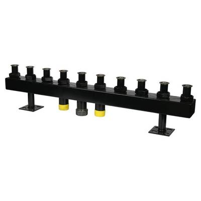 Коллектор для котельных на 6 контуров с ВР 2"хНР 2" стальной в теплоизоляции (верх. патрубки) Stout SDG-0016-005006