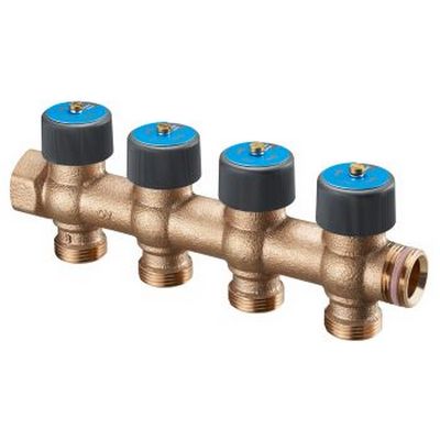 Коллектор Oventrop 3/4"х3/4" ЕК с регулирующими вентилями, Бронза