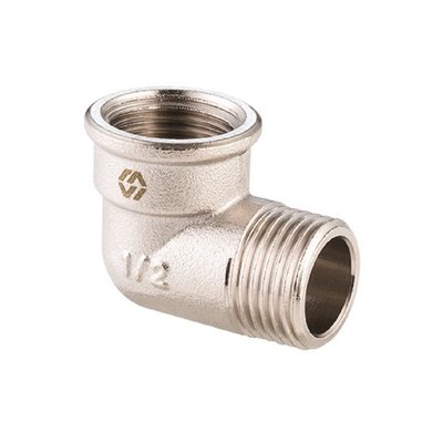 Угол латунный внутренняя/наружная  резьба никелированный MVI