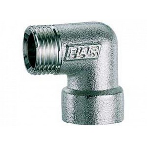 Угол латунный внутренняя/наружная резьба FAR хром