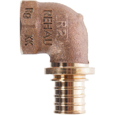 Угол переходной с внутренней резьбой для труб из сшитого полиэтилена Рехау Rautitan RX+ Бронза