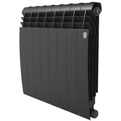 Радиаторы Royal Thermo BiLiner 500 Noir Sable биметаллические, чёрные боковое подключение