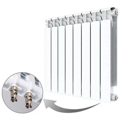 Радиатор отопления Rifar Base Ventil 350 15 секций биметаллический секционный нижнее левое подключение rbvlp35015