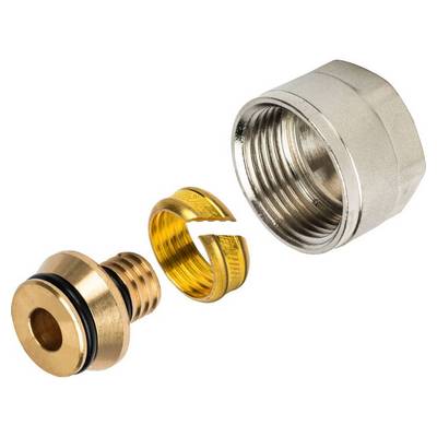 Соединитель коллекторный обжимной Stout для трубы Ø16(2.0)х3/4" ЕК евроконус для металлопластиковой трубы SFC-0021-001620