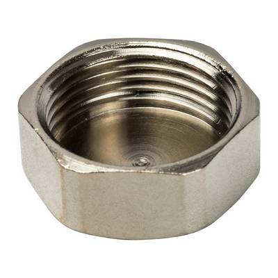 Заглушка латунная внутренняя резьба никелированная Stout