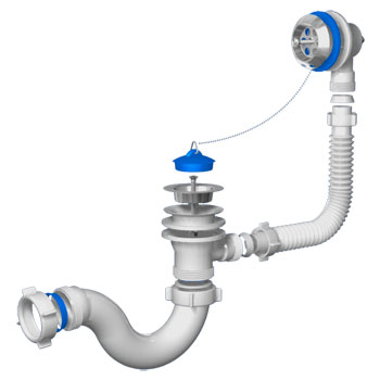 Сифон для ванны 11/2"х40 прямоток, пластик АНИ пласт E150