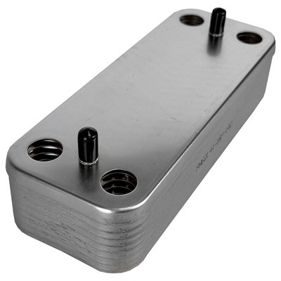Теплообменник вторичный 16 пластин для котлов Ariston 65104333Ariston Uno、Beretta、Elexia、Fondital、Biasi、Viessmann Termal 16P(17B1901600）