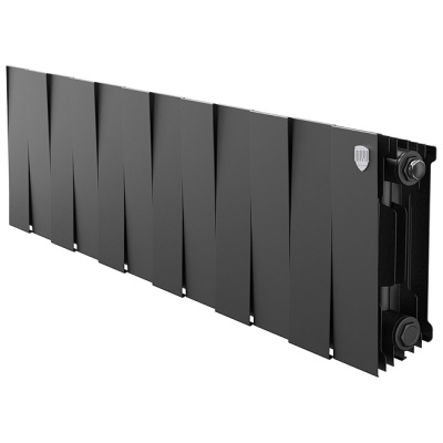 Радиатор отопления Royal Thermo PianoForte 200 Noir Sable (Чёрный) 10 секций биметаллический боковое подключение НС-1346001